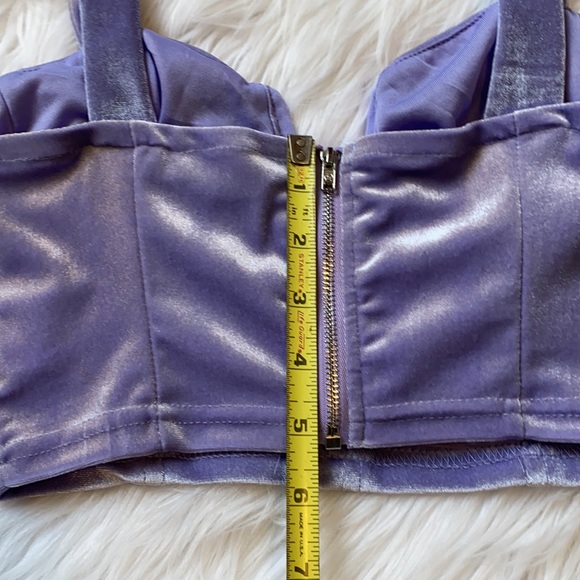 [ shein ] Bustier Style Lavender Crop Top - Picture 5 of 8